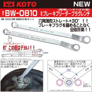 KOTO ブレーキブリーダープラグレンチ 8mm/10ｍｍ 2本セット BW-0810 江東産業 新品 ●新商品●｜sora-enterprise