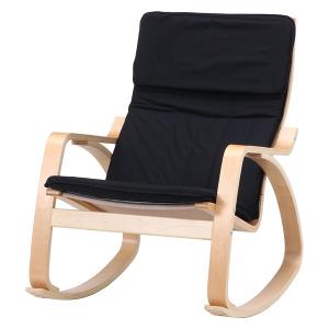 スリム リラックスチェアー ブラック ロッキングタイプ W670×D960×H900 スチール ファブリック 椅子 不二貿易インテリア家具 法人様限定｜sora-ichiban