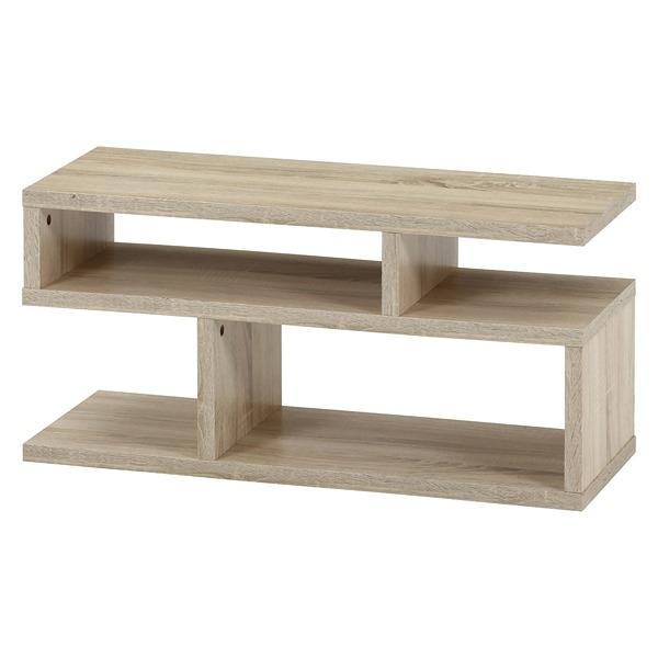 S字型TV台 80幅 オーク W792×D295×H384 テレビ台 テレビボード おしゃれ かっこ...