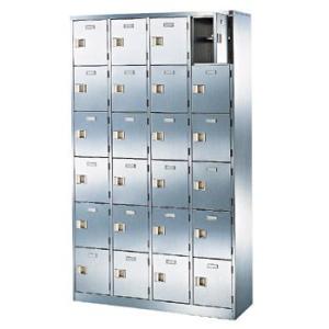 ステンレス シューズボックス扉付きタイプ(中棚付) 20人用 鍵付三島精器 BST-SUS4-5LLK