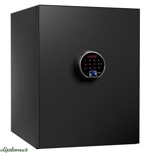 開梱設置込 指紋認証+テンキー式 耐火金庫 シャンパンゴールド BY500