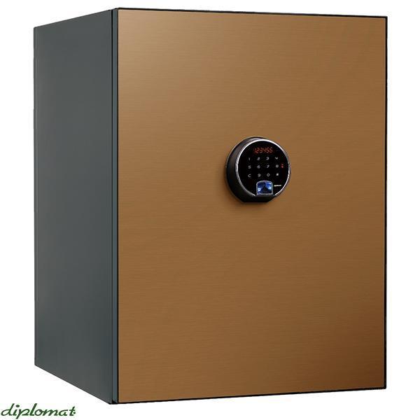 開梱設置別途 指紋認証+テンキー式 耐火金庫 シャンパンゴールド BY700 タッチパネル 防犯 貴...