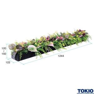 人工観葉植物 造花 110cmソードリーフミックスポット 男前インテリア