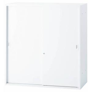 ID:G919441　スチール書庫（上段はガラス戸） 書庫 ガラス戸 スチール製 W880×D400×H1790mm 鍵付き キャビネット