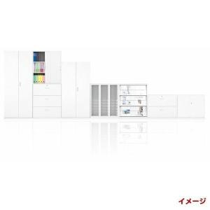 日本製 2枚 引違い キャビネット 鍵付き 上...の詳細画像2