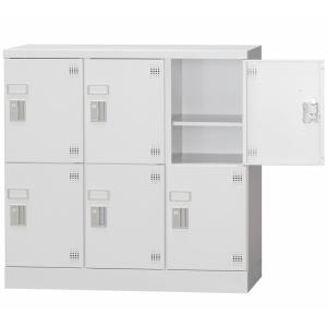 ロッカー 6人用 GLK-S6DS 鍵付き スチール製 オフィス家具