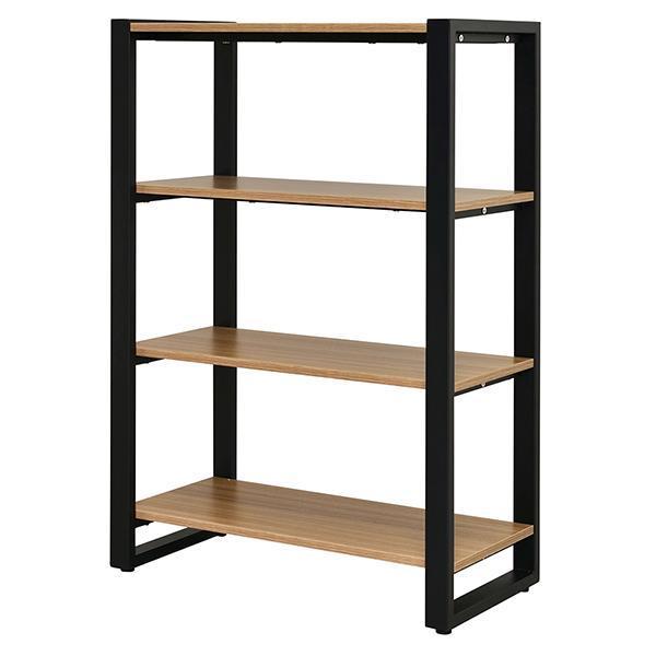 リスム シェルフ 3段 W800×D400×H1167 ウォルナット×ブラック シェルビング ラック...