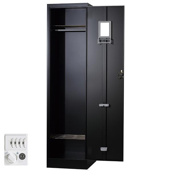 1人用ワイド ブラック スタンダードロッカー 鍵付き 1人用タイプ ダイヤル錠 TLK-D1N-MB...