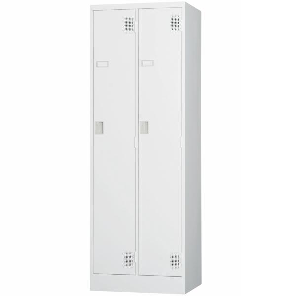 スタンダードロッカー 2人用タイプ ダイヤル錠 TLK-D2N ロッカー 鍵付き ホワイトグレー ス...