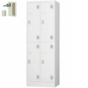 スタンダードロッカー 6人用 シリンダー錠 ホワイト色 ロッカー