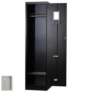 日本製 シューズボックス 4人用 鍵付 1列4段 扉付 スチール製 下駄箱