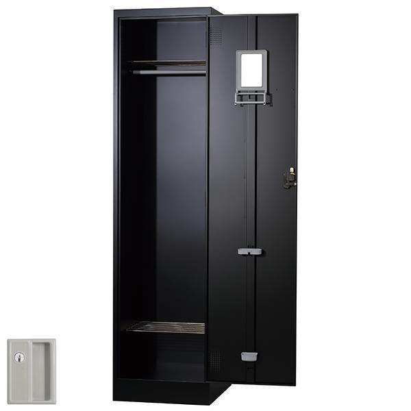1人用ワイド ブラック スタンダードロッカー 鍵付き 1人用タイプ シリンダー錠 TLK-S1-MB...