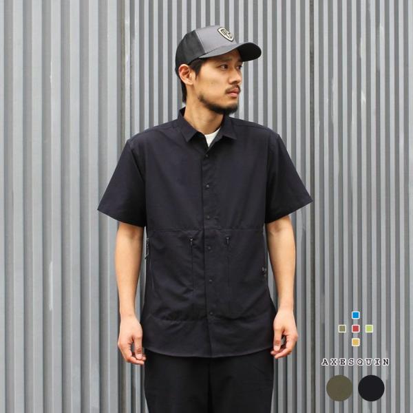 アクシーズクイン シャツ 半袖 メンズ AXESQUIN SS VENTILATION SHIRT ...