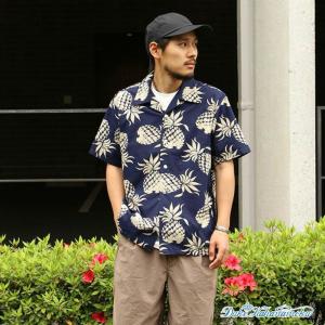 デュークカハナモク シャツ 半袖 メンズ Duke Kahanamoku S/S COTTON HAWAIIAN SHIRT “DUKE'S PINEAPPLE” ショートスリーブ コットンハワイアンシャツ『デュー｜sora-onlinestore