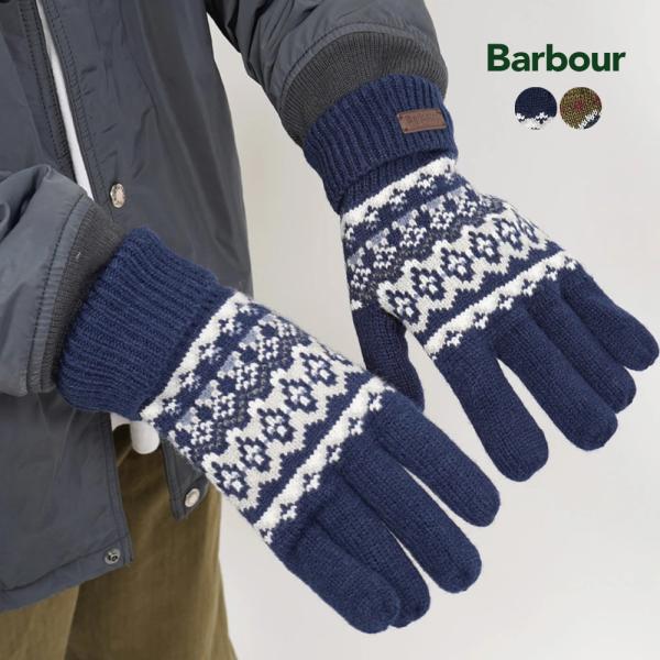 バブアー 手袋 メンズ レディース Barbour MARLOW FAIR ISLE KNITTED...