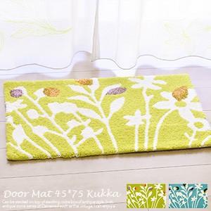 玄関マット KUKKA（クッカ） 45×75 cm ブルー・イエローグリーン 2色 DESIGN L...
