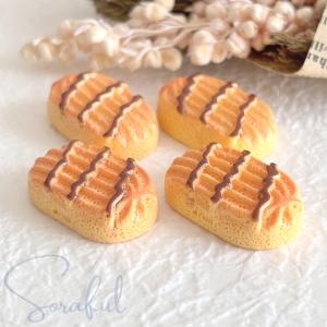デコパーツ チョコレートソースがけクッキー 4...の詳細画像1