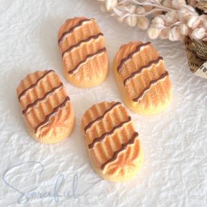 デコパーツ チョコレートソースがけクッキー 4...の詳細画像4