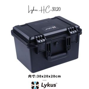 Lykus HC-3020 防水防塵プロテクターケース 格子状カットスポンジ内蔵 内寸:30x20x20cm 一眼レフ ドローン カメラ スマホ タブレットに適用 SGS認証 IP67級｜sorakara