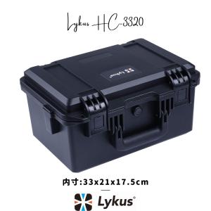 Lykus HC-3320 防水防塵プロテクターケース 格子状カットスポンジ内蔵 内寸:33x21x17.5cm 一眼レフ カメラ ドローン タブレット アイパッド適用 SGS認証 IP67級｜sorakara