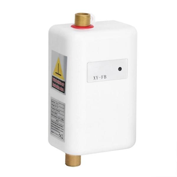 小型コンパクトサイズ 壁掛け式電気給湯器 洗面台所 キッチン 瞬間式温水器 タンクレス 3.8KW ...