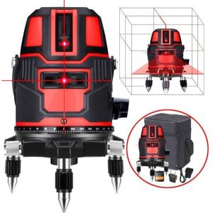 5ライン レッド レーザー 墨出し器 高輝度 高精度 水平/垂直