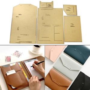 DIY 手作り 個性的 封筒 ハンドウォレット クラフト紙 アクリル テンプレート 手作り 革 クラフト バッグ テンプレート