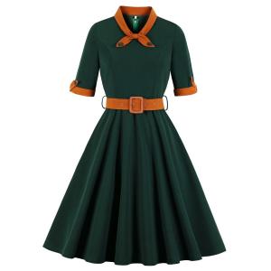 60s70s60年代70年代ヴィンテージスタンドカラードレス