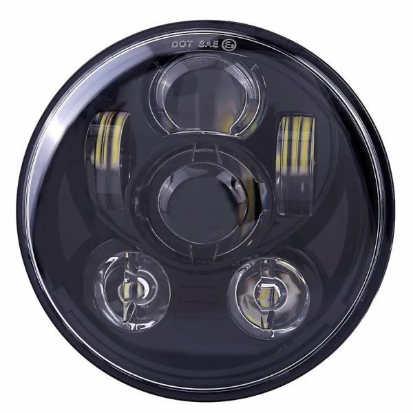 ヘッドライト 72 超高輝度LED 視認性抜群 ハーレー 5 3/4インチ 5.75 ブラック 黒 ...