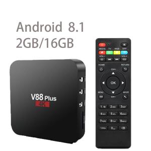 V88 プラス Android 8.1 Tv ボックス RK3229 クアッドコア 4 18K 2GB16GB WiFi TV