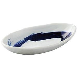 山下工芸 ゴス刷毛舟型鉢 小 13.5×24.5×4cm 27607-058