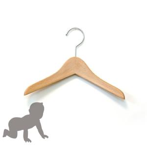 ハンガー 木製 ベビー 赤ちゃん 幅28cm ナチュラル 衣類ハンガー 天然木 ブナ シンプル キッズ 子供 こども 小さい
