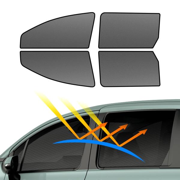 BLUESEATEC トヨタ シエンタ 10系 遮光 マグネット式 メッシュカーテン 着脱簡単 サン...