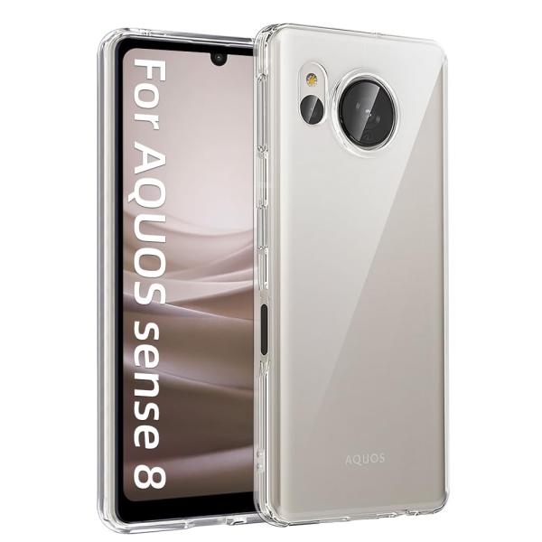 ZXZone For AQUOS sense8 ケース レンズ保護 透明 耐衝撃 衝撃吸収 防指紋 ...