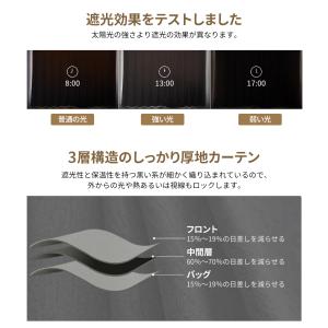 カーテン 4枚セット 遮光 1級 ドレープカー...の詳細画像5
