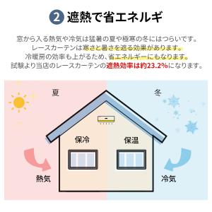 レースカーテン 2枚組 レース カーテン ミラ...の詳細画像5