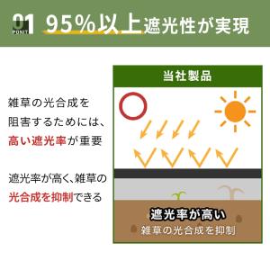 【U字ピン付き】防草シート 除草シート 1mx...の詳細画像4