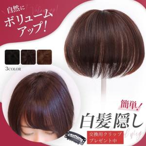 部分ウイッグ 頭頂部 薄毛 かつら女性 増毛 白髪 自然 部分 ウィッグ ヘアピース  外出  脱毛 治療 ブラック ブラウン 40代 50代 60代