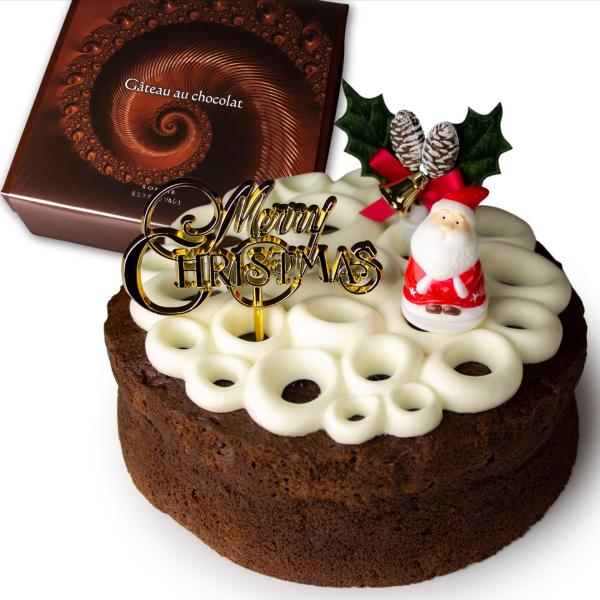 クリスマスケーキ 2025  ガトーショコラ・クラシック 5号サイズ クリスマス 飾り付 直径15c...