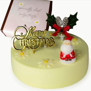 魔法洋菓子店ソルシエ クリスマスケーキ 2022 センイルケーキ パステルイエロー クリームケーキ 13.5cm 2〜4人分 約270g