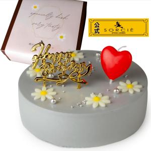 魔法洋菓子店ソルシエ センイルケーキ パステルグレー クリームケーキ 4号 13.5cm 2〜4人分 約270g 誕生日ケーキ