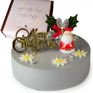 魔法洋菓子店ソルシエ クリスマスケーキ 2022 センイルケーキ パステルグレー クリームケーキ 13.5cm 2〜4人分 約270g