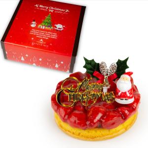 クリスマスケーキ 2024 苺のコンポート タルト 4号 「クリスマス飾り付」Xmas Christmas お祝い ホールケーキ クリスマス 苺タルト タルトケーキ｜sorcie