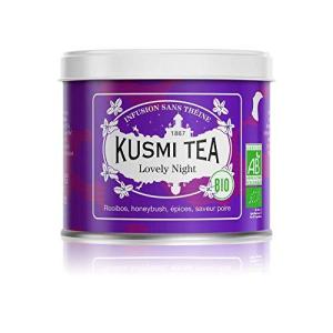 KUSMI TEA クスミティー ラブリーナイト 100g缶 オーガニック 有機JAS認証 ハーブティー ルイボスティー
