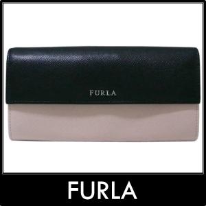 FURLA フルラ furla 長財布 クラシック 牛革型押し SAF ライトベージュピンク+クロ+アイボリー マルチカラー じゃばら FURLA 721444 CLASSIC ONYX+AMANDE