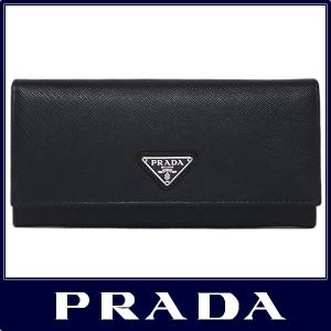 PRADA プラダ 長財布 サフィアーノ トライアングル ロゴ ブラック/シルバー 1MH132 SAFFIANO TRIANGOLO NERO1 QHH F0632｜sorfege