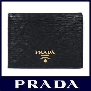 PRADA プラダ 二つ折り 財布 牛革型押し ブラック 1MV204 VITELLO MOVE NERO 2EZZ F0002｜sorfege