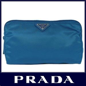 PRADA プラダ 化粧 コスメ ポーチ ヴェラ ナイロン コバルトブルー 1N0693 VELA COBALTO｜sorfege