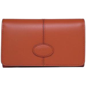 TOD'S トッズ tods レザー ウォレット  三つ折り 財布 XAWDBBB3300RIIG809 TERRACOTTA オレンジブラウン レディース コンパクト｜sorfege