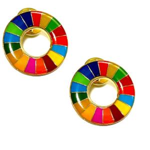 国連本部公式最新仕様SDGs バッジ 20mm 金色丸み仕上げ2個 sdgsバッチ ピンバッチ SDGs 帽子 バッグにも最適 かわいい 留｜sorrisoshop